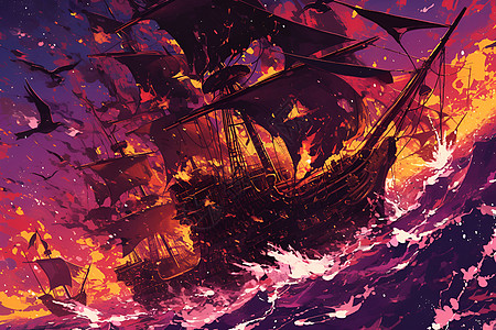 展示的梦幻海盗船图片