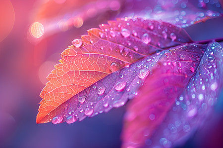 美丽的紫色叶子图片