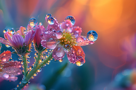 雨后的花朵图片