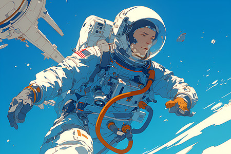 飞行的宇航员背景图片