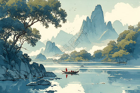 中国传统山水画图片