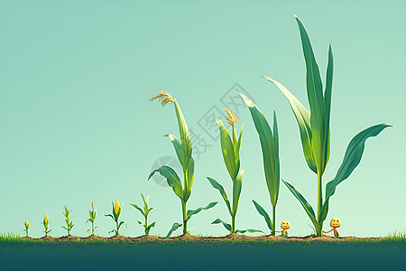 玉米的成长之旅背景图片