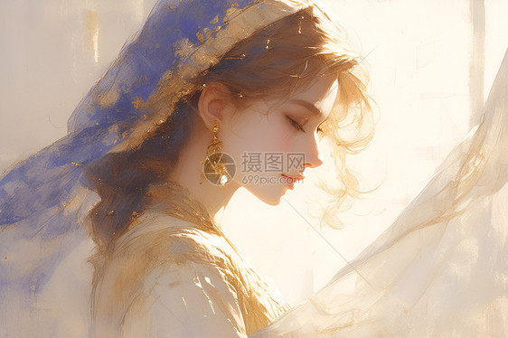 古风梦幻仙女插画图片