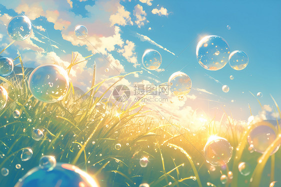 夏日气泡奇景图片