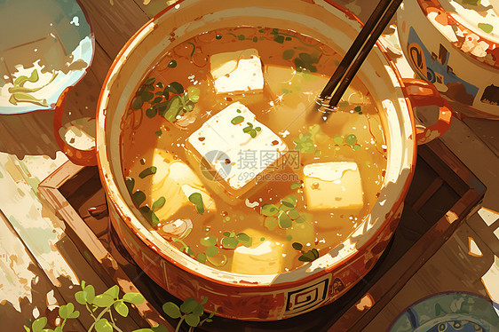 美味的豆腐汤图片