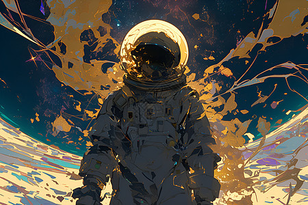 太空旅行者背景图片