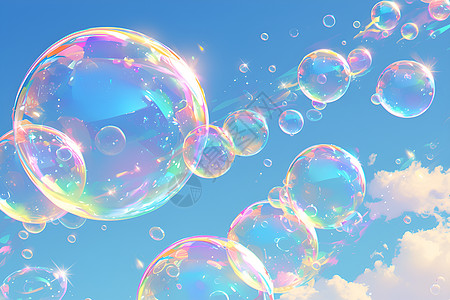 空中的泡泡图片