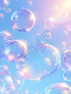 泡泡中的梦幻色彩图片