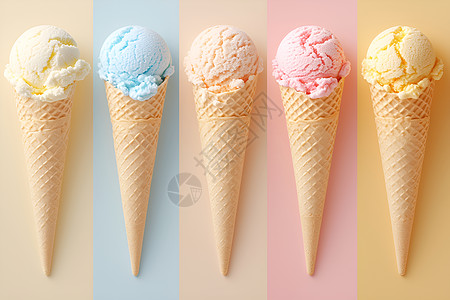 五色缤纷的冰淇淋图片