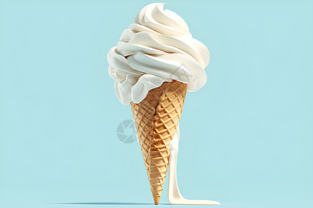 奶油小馒头奶油冰淇淋插画