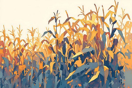 成熟的玉米秸秆图片