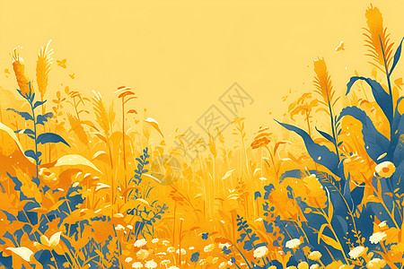 玉米图片农田里的玉米插画
