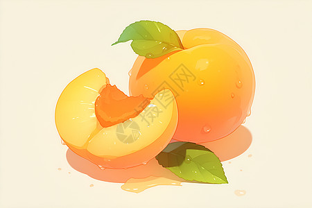 可口美味的桃子图片