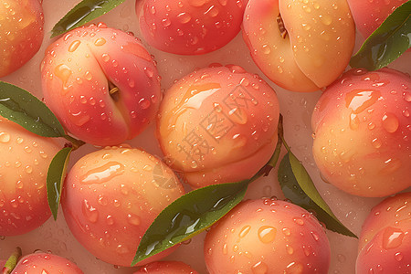 可口新鲜的桃子图片