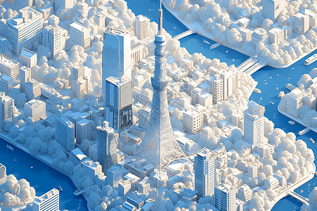 俯瞰建筑模型图片