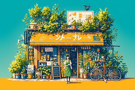 咖啡店的风景图片