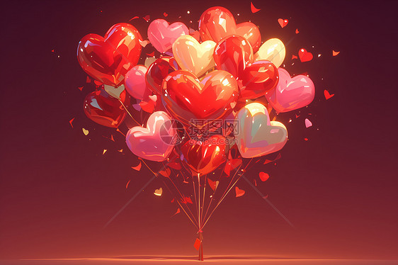 浪漫的2025红色气球图片