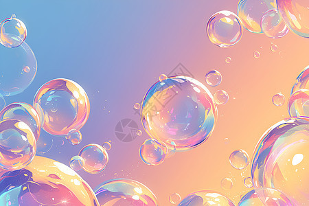 悬浮的华丽泡泡图片
