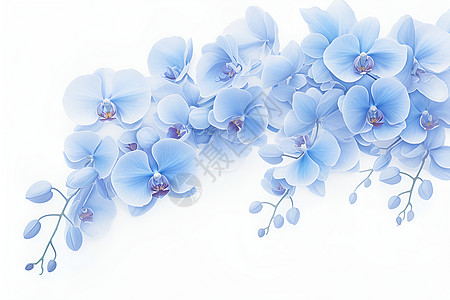 小蓝兰花绽放的美景图片