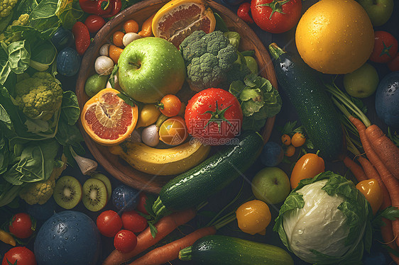 丰富的水果蔬菜图片