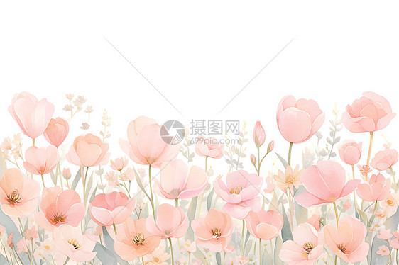 清新的粉色花朵图片