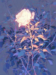 美丽的白色玫瑰花图片