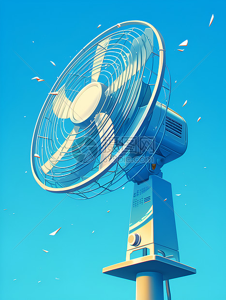夏日清凉的电风扇图片