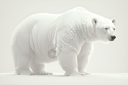 洁白的北极熊图片