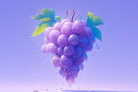 一串成熟的葡萄图片