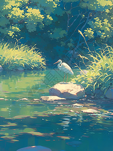 静谧的小溪背景图片