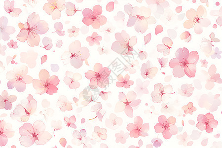 柔和的粉色鲜花图片