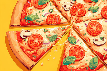 美味可口的披萨图片