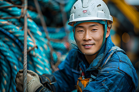 年轻的男工人图片