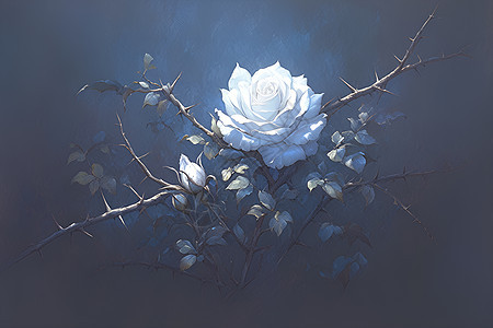 荆棘中的白玫瑰图片