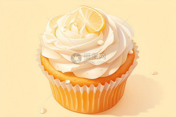 柠檬杯子蛋糕图片
