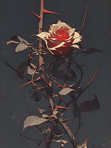 暗夜里的玫瑰图片
