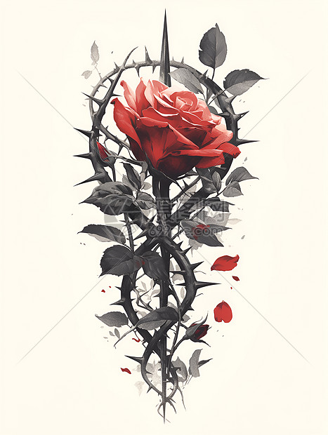 荆棘里的玫瑰图片