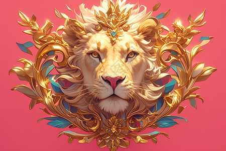金色的狮子头图片