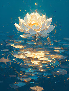湖水中的莲花图片