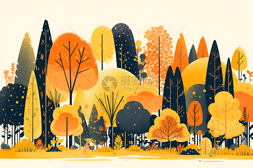 秋日森林图片