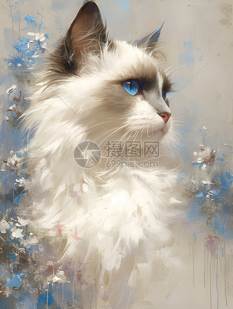 蓝眼睛的猫咪图片