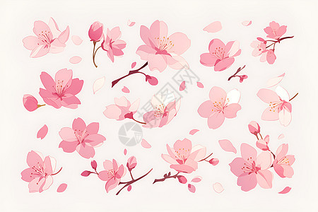 美丽的樱花花瓣图片