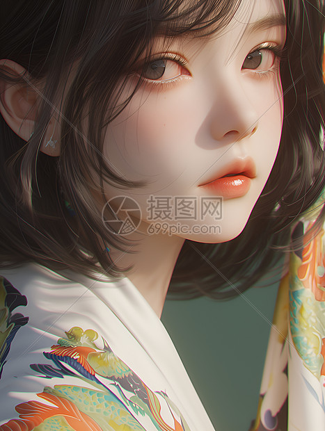 穿着汉服的少女图片