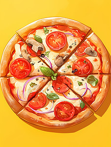 美味的披萨背景图片