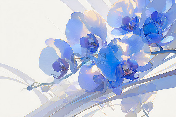 盛开的蓝色花瓣图片