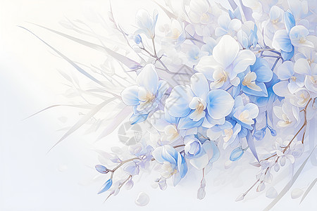 盛开的蓝色花束图片