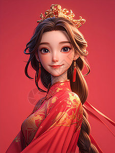 瑰丽汉服少女图片