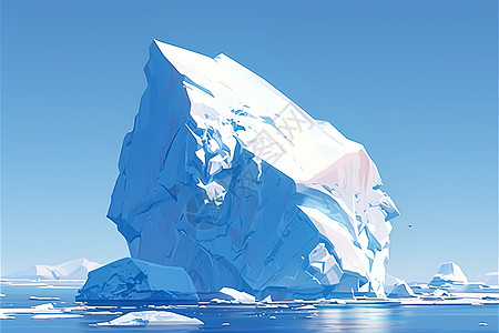 巍峨冰山漂浮图片