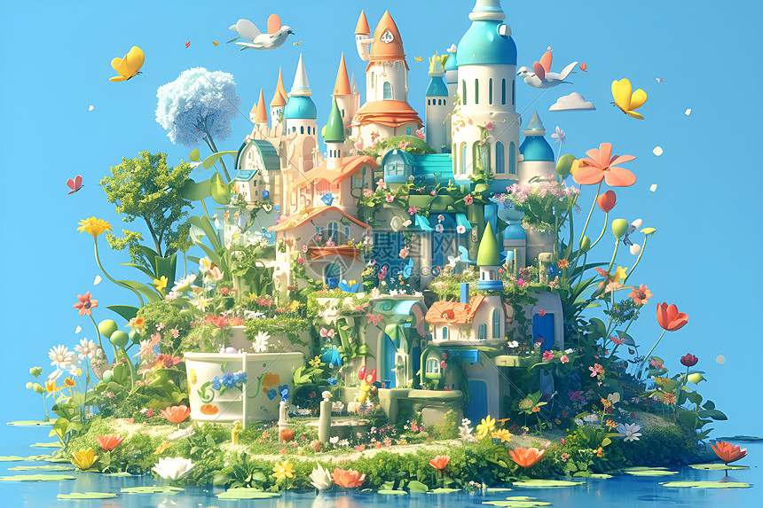 童话世界的奇幻城堡图片