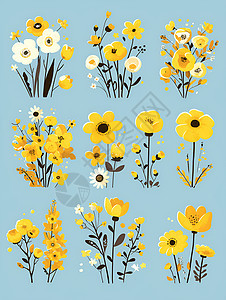 黄色的小花朵图片